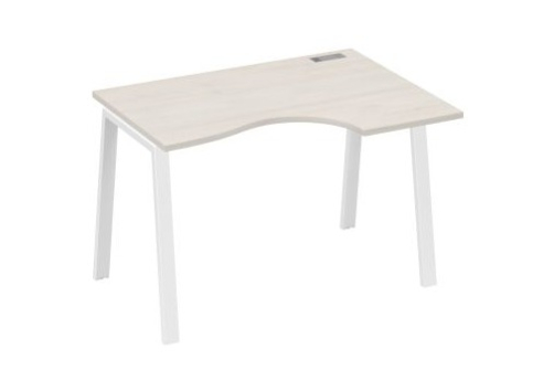 Стол эргономичный правый 120 Мира Трио, цвет дуб шамони + белый