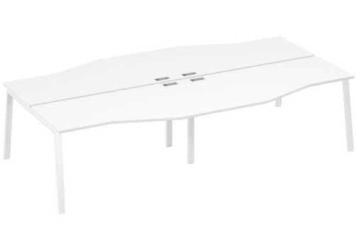 Станция рабочая эргономичная 4х160 Мира Трио, цвет белый премиум + белый