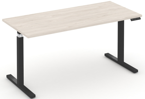 Стол электроподъемный, черный + денвер светлый