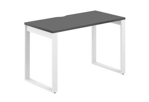 Стол рабочий с вырезом Фламинго, цвет антрацит + белый