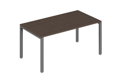 Стол письменный на металлоопорах, цвет темный дуб