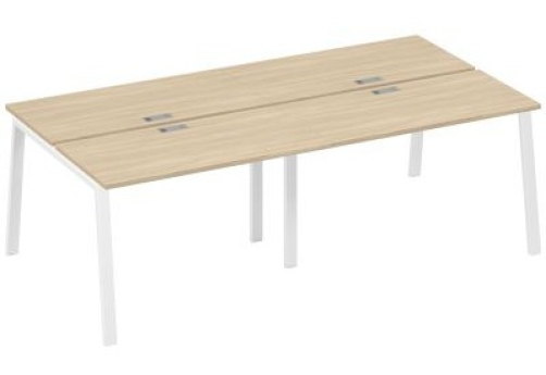 Рабочая станция 4х120 Мира Трио, цвет дуб скандинавский + белый