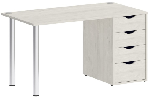 Стол письменный с тумбой 4 ящика, цвет дуб наварра