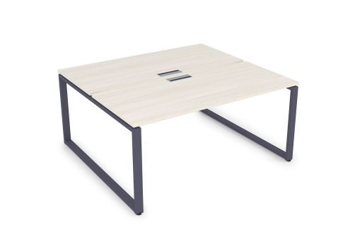Стол на 2 рабочих места Оскар Персонал, цвет слоновая кость