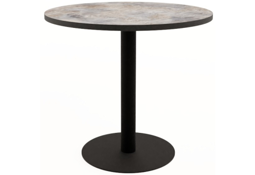 Стол обеденный круглый Мальта, цвет базальт