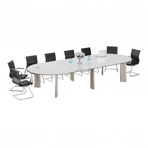 Стол для переговоров, 4000x1600х730 мм, цвет белый