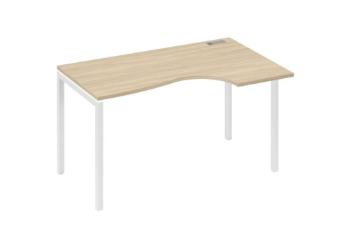 Стол эргономичный правый Классика Мира Лофт, цвет дуб скандинавский + белый