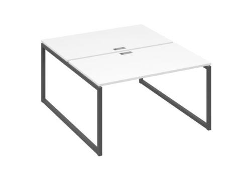 Рабочая станция (2х140) Мира Одри, цвет белый премиум + антрацит