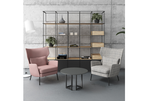 Стол журнальный Мейлон, цвет антрацит + черный