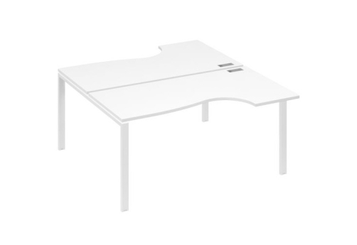 Рабочая станция эргономичная (2х160) Мира Нумо, цвет белый премиум + белый