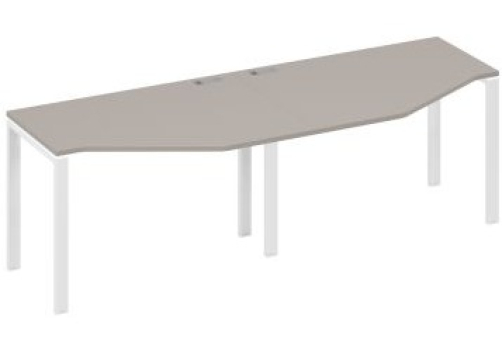 Рабочая станция эргономичная (2х120) Мира Нумо, цвет мокко премиум + белый