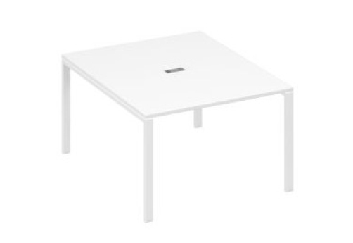 Стол для переговоров прямоугольный Мира Нумо, цвет белый премиум + белый