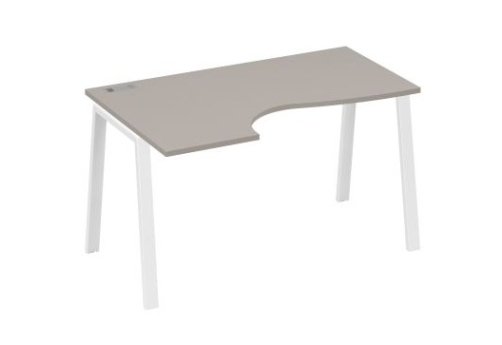Стол эргономичный левый 140 Мира Трио, цвет мокко премиум + белый