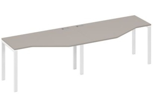 Рабочая станция эргономичная (2х140) Мира Нумо, цвет мокко премиум + белый