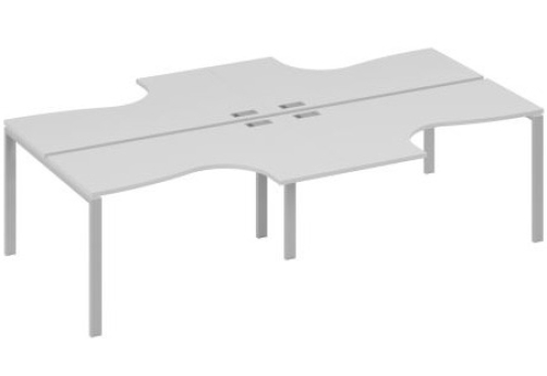 Рабочая станция эргономичная (4х140) Мира Нумо, цвет серый + серый