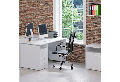 Стол письменный Дельта, цвет белый