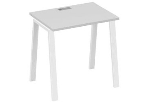 Стол письменный Мира Трио, цвет серый + белый