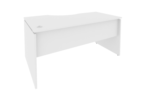 Стол криволинейный правый, цвет белый