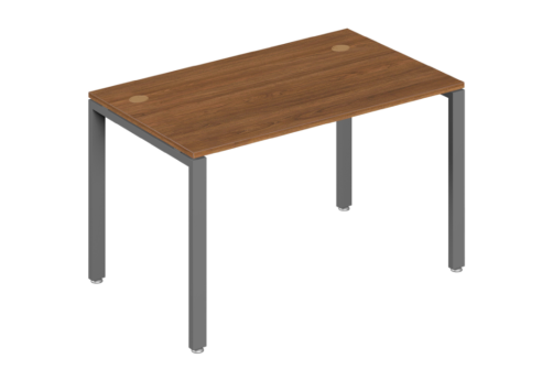 Стол письменный на металлоопорах, цвет орех