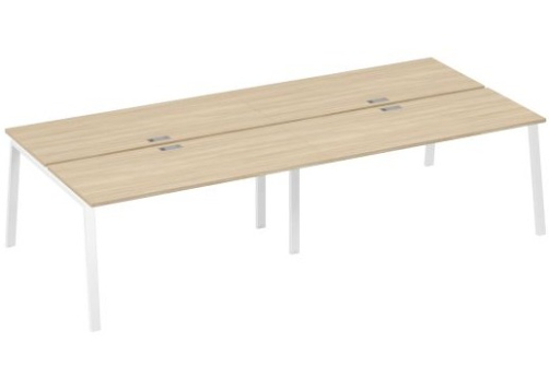 Рабочая станция 4х160 Мира Трио, цвет дуб скандинавский + белый