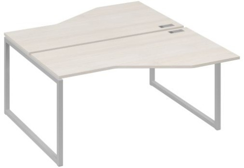 Рабочая станция эргономичная (2х160) Мира Одри, цвет дуб шамони + серый