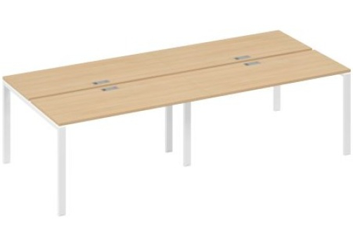 Рабочая станция (4х140) Мира Нумо, цвет натуральный дуб + белый