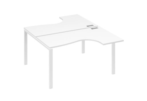 Рабочая станция эргономичная (2х140) Мира Нумо, цвет белый премиум + белый