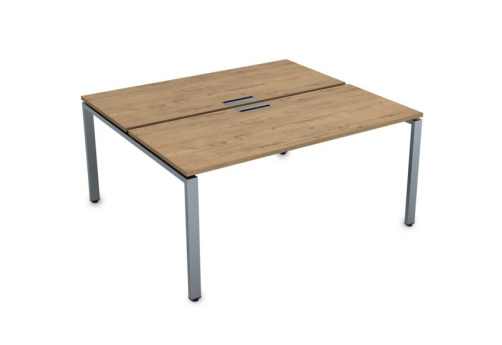 Стол на 2 рабочих места Платинум Персонал, цвет тиковое дерево