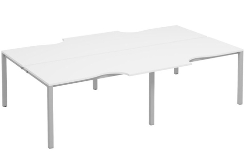 Рабочая станция эргономичная (4х140) Прайм Металл 50, цвет белый + серый