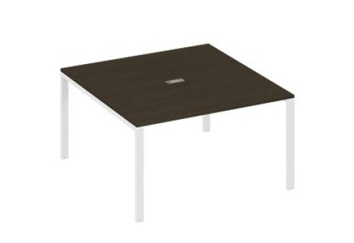 Стол для переговоров квадратный Мира Нумо, цвет венге + белый