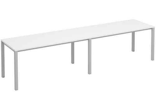 Рабочая станция (2х160) Прайм Металл 50, цвет белый + серый