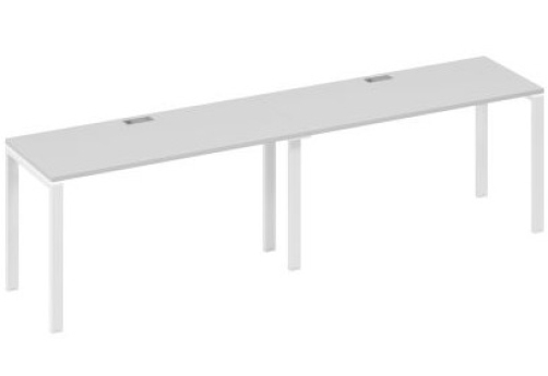 Рабочая станция (2х140) Мира Нумо, цвет серый + белый