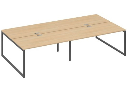 Рабочая станция (4х160) Мира Одри, цвет натуральный дуб + антрацит