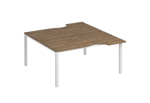 Рабочая станция эргономичная (2х160) Прайм Металл 50, цвет шамони темный + белый