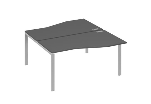 Рабочая станция эргономичная (2х160) Мира Нумо, цвет антрацит премиум + серый