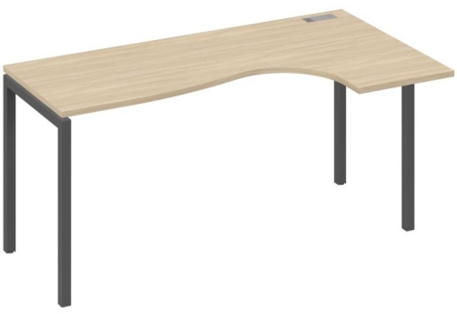 Стол эргономичный правый Классика Мира Лофт, цвет дуб скандинавский + антрацит