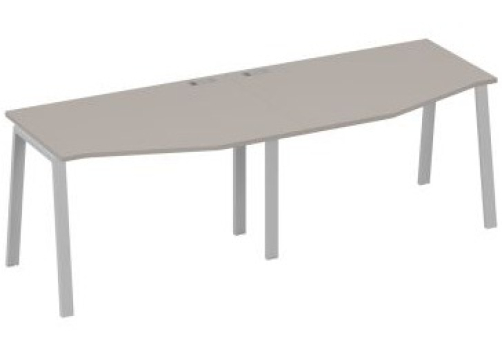 Рабочая станция эргономичная (2х120) Мира Нумо, цвет мокко премиум + серый