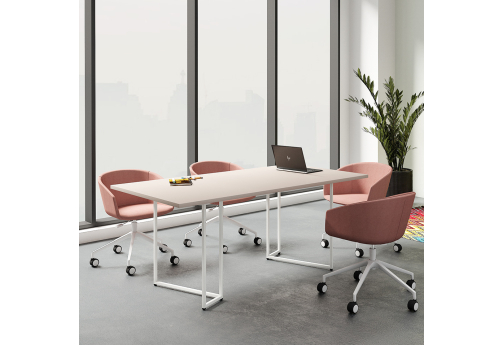 Стол для переговоров Мейлон, цвет тортора + белый