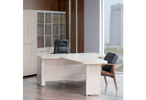 Стол письменный с брифинг-приставкой София, цвет светлый дуб