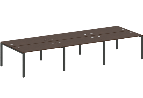 Стол на 6 рабочих мест, цвет венге
