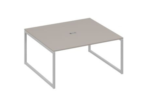 Стол для переговоров прямоугольный Мира Одри, цвет мокко премиум + серый