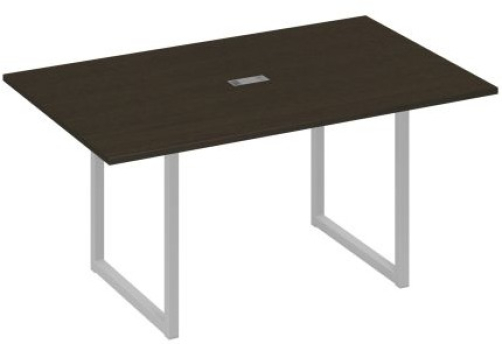 Стол для переговоров прямоугольный Мира Одри, цвет венге + серый