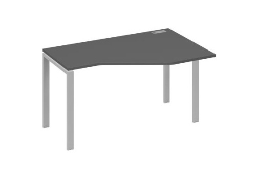 Стол эргономичный правый Мира Нумо, цвет антрацит премиум + серый