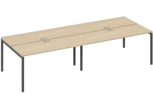 Рабочая станция 4х160 Мира Лофт, цвет дуб скандинавский + антрацит