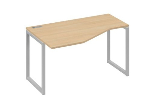Стол эргономичный левый Мира Одри, цвет натуральный дуб + серый