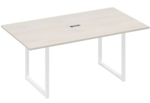 Стол для переговоров прямоугольный Мира Нумо, цвет дуб шамони + белый