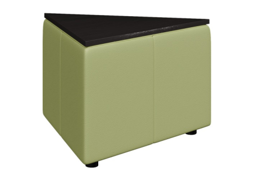 Стол треугольный, цвет салатовый