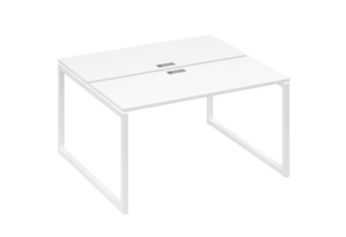 Рабочая станция (2х140) Мира Одри, цвет белый премиум + белый