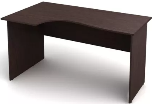 Стол криволинейный левый, цвет венге
