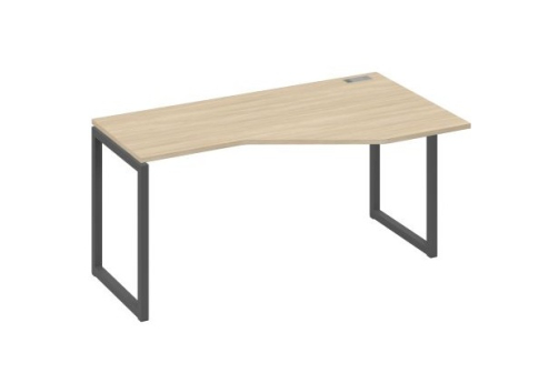 Стол эргономичный правый Мира Одри, цвет дуб скандинавский + антрацит